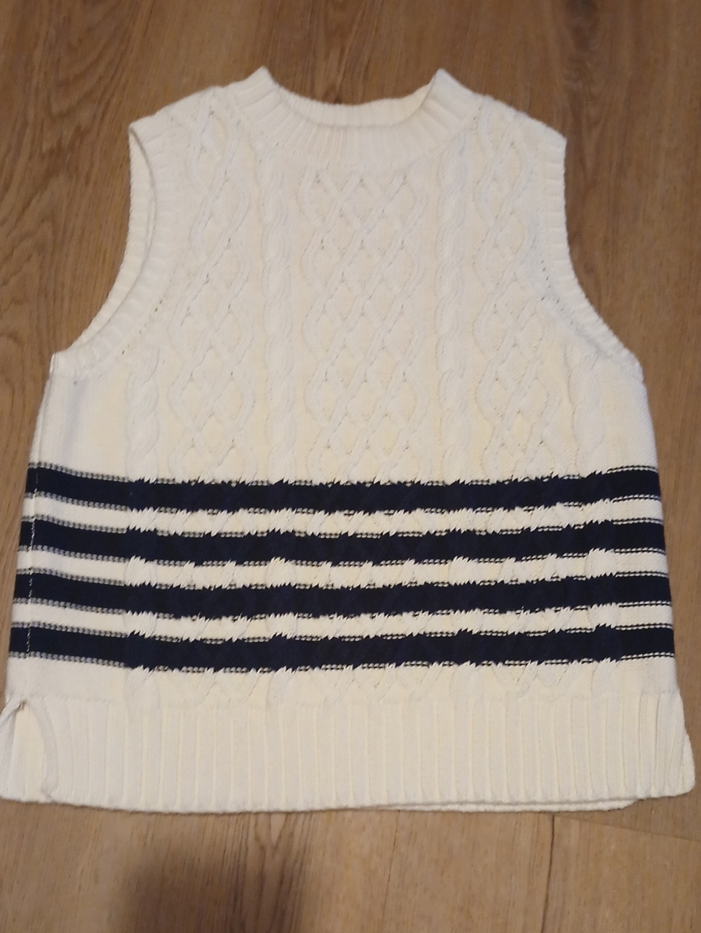 CASLON Women's Cable Knit Sleeveless Sweater Vest Pima Cotton
